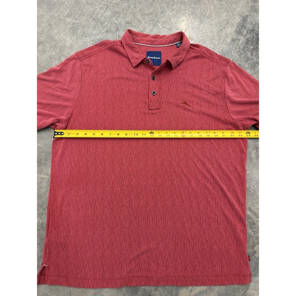 Tommy Bahama Men's‎ Short Sleeve Polo Size XL Red Modal Blend Vacation Golf - Picture 6 of 9